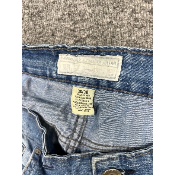 Colours Alexander Julian Jeans Mens 36x30 Blue Straight Leg Stretch Denim - Picture 10 of 16